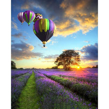 Load image into Gallery viewer, Sunset, Beautiful Balloons over Purple Fields