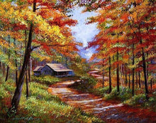 Load image into Gallery viewer, Forest in the Autumn Painting with DIY LANDSCAPE Kit