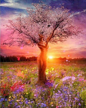 Load image into Gallery viewer, Sunset and Flowers Painting