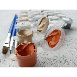 Romantic Autumn Train Track Painting DIY with Kit